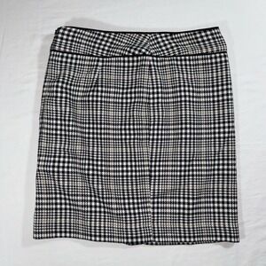Banana‎ Republic Black & White Houndstooth Pencil Skirt Size 2 Petite